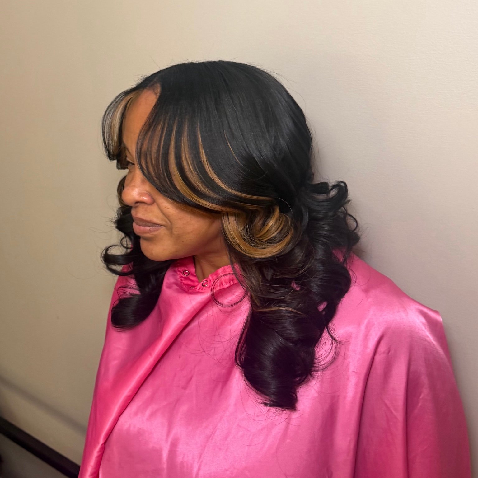 Finished quick weave hairstyle